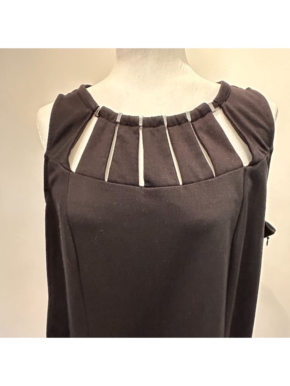 Lane Bryant Sleeveless Black Dress With Strappy Neckline Size 20 Polyester Blend